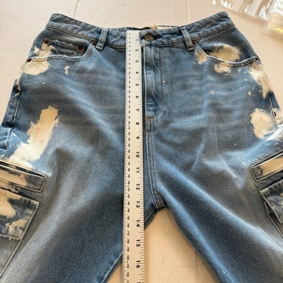 SER.O.YA Veronica Jogger Jeans in Olympic Bleach Drop Crotch Cargo Size 26 NWT - Picture 11 of 15